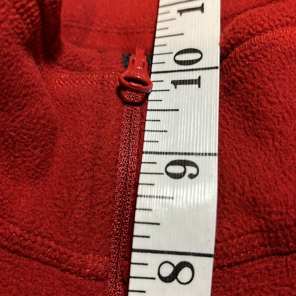 EXC The North Face Micro Fleece Zip Neck Pullover Top Men’s XL Burnt Red - Picture 13 of 17